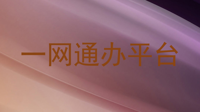 一网通办平台