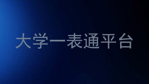 大学一表通平台