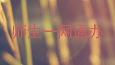 师生一网通办