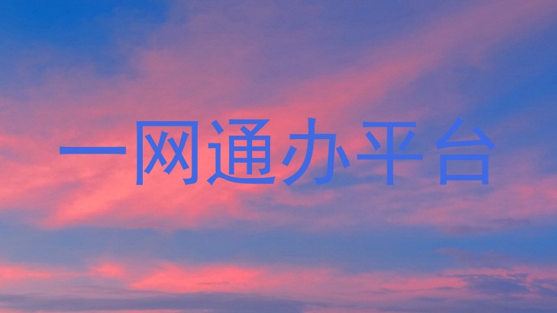 一网通办平台
