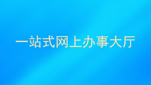 一站式网上办事大厅