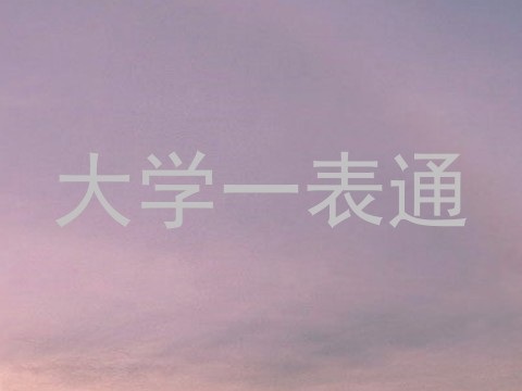 大学一表通