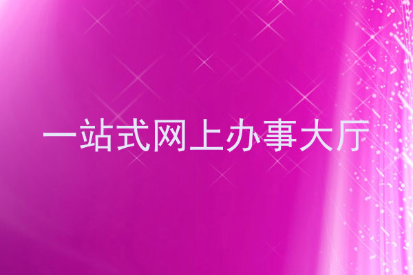 一站式网上办事大厅