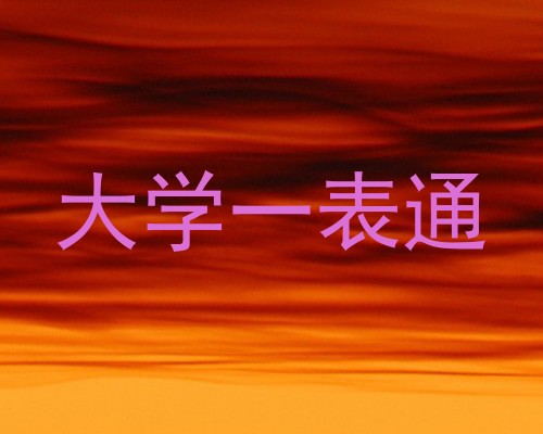 大学一表通