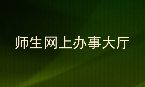 师生网上办事大厅