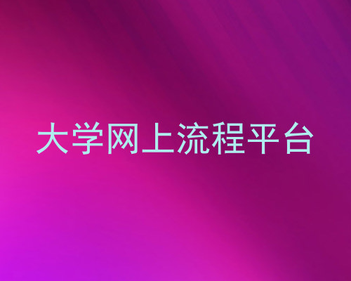 大学网上流程平台