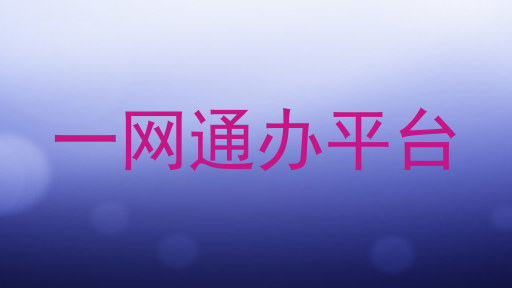 一网通办平台