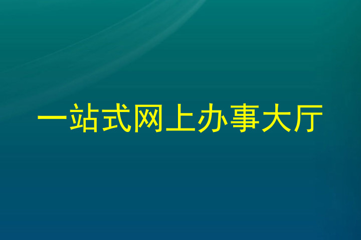 一站式网上办事大厅