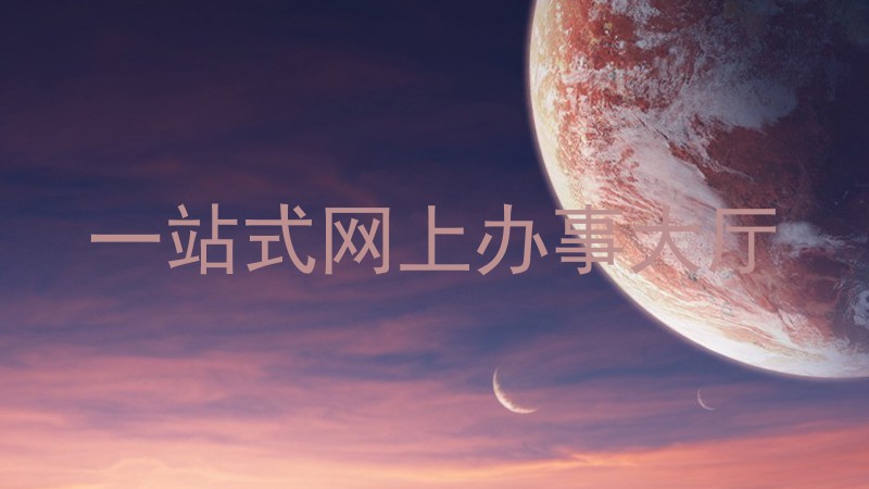 一站式网上办事大厅