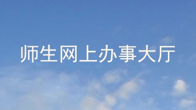 师生网上办事大厅