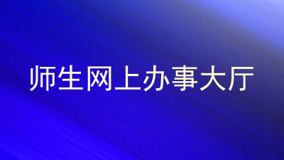 师生网上办事大厅
