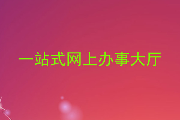 一站式网上办事大厅