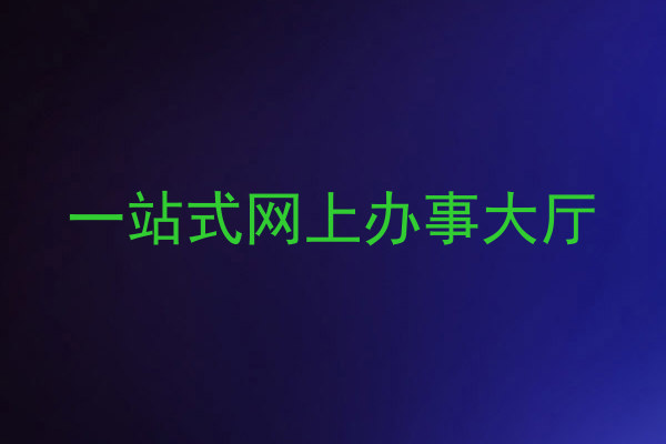 一站式网上办事大厅