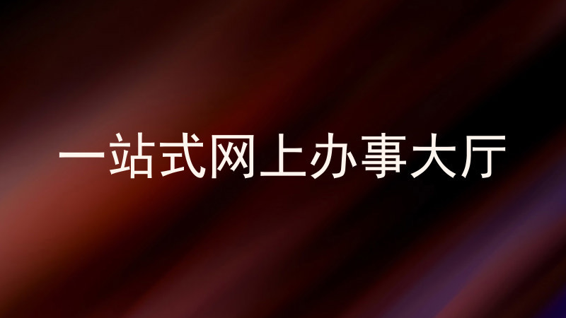 一站式网上办事大厅