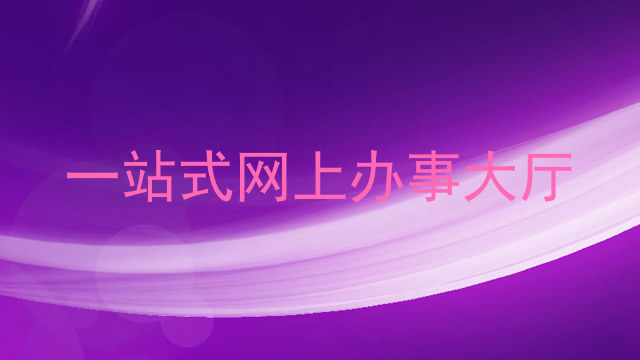 一站式网上办事大厅