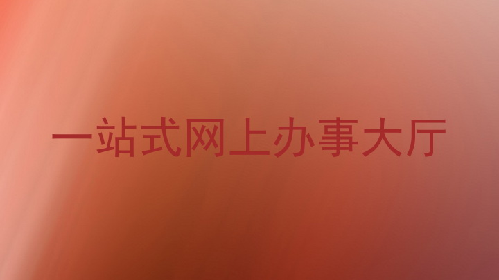 一站式网上办事大厅
