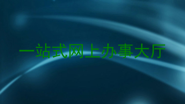 一站式网上办事大厅