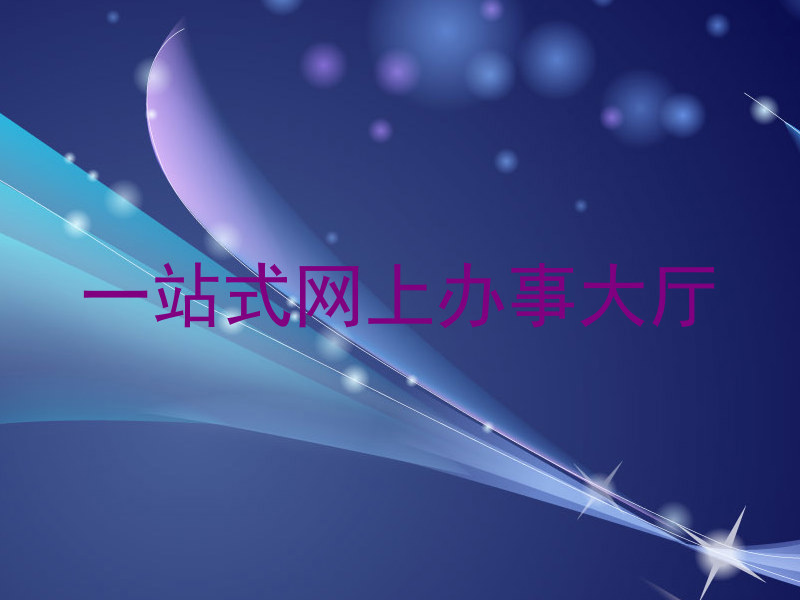 一站式网上办事大厅
