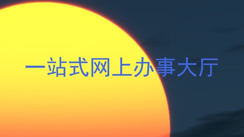 一站式网上办事大厅