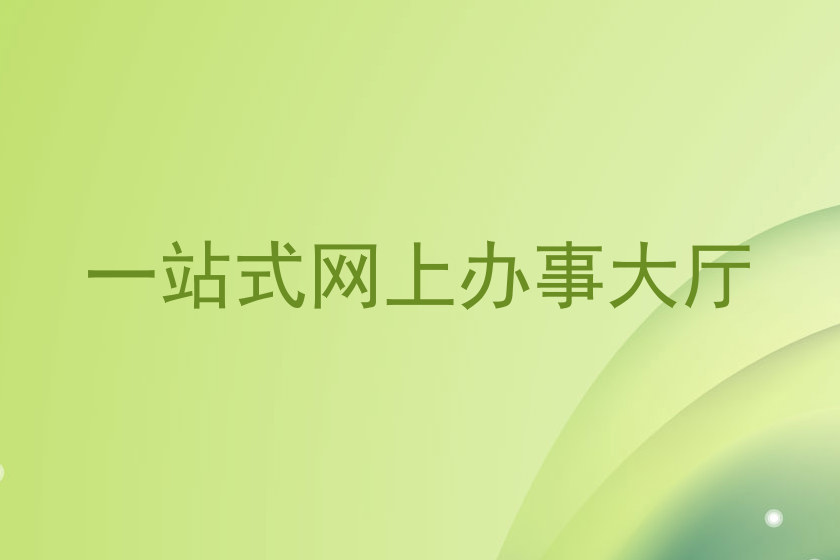 一站式网上办事大厅