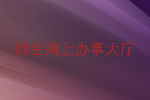 师生网上办事大厅