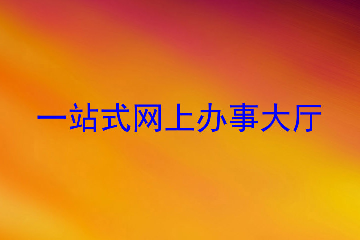 一站式网上办事大厅