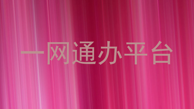 一网通办平台
