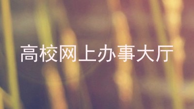 高校网上办事大厅