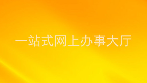 一站式网上办事大厅