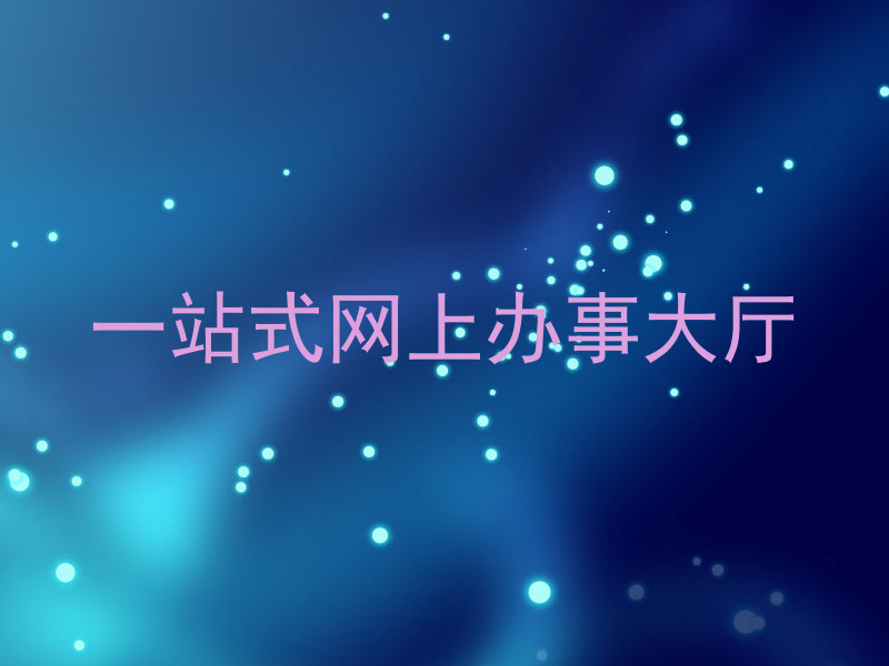 一站式网上办事大厅