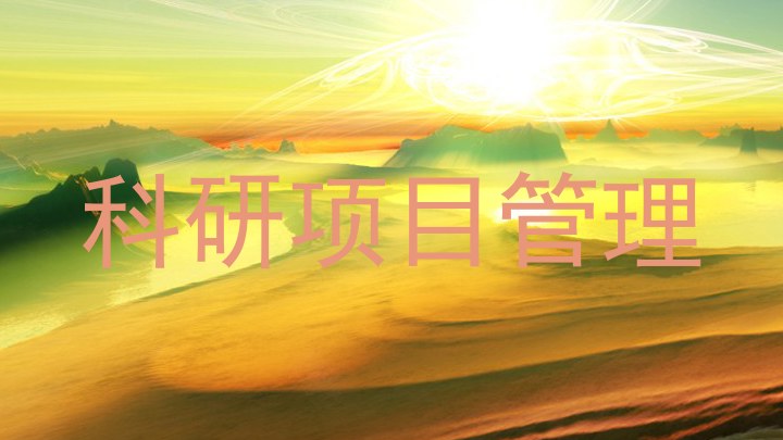 科研项目管理