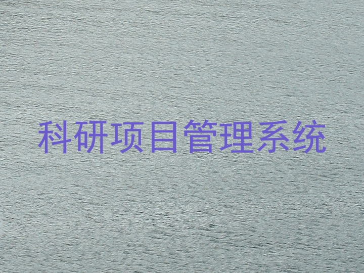 科研项目管理系统