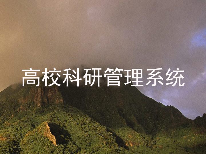 高校科研管理系统