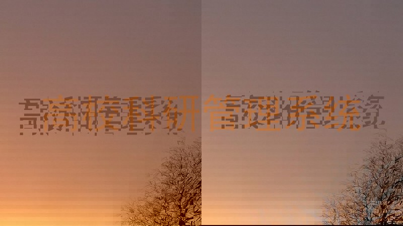 高校科研管理系统