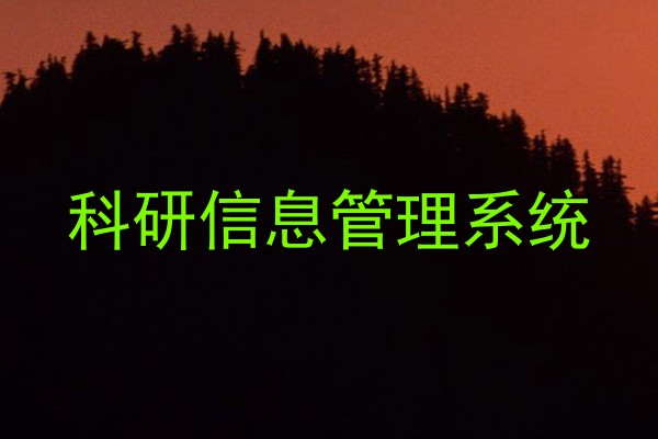 科研信息管理系统