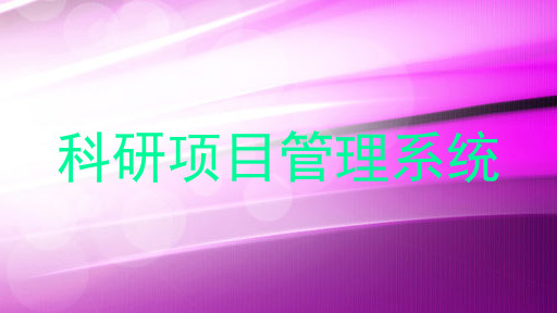 科研项目管理系统