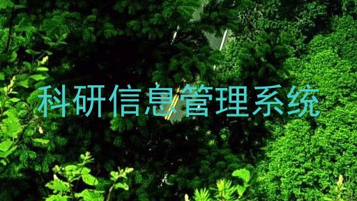 科研信息管理系统