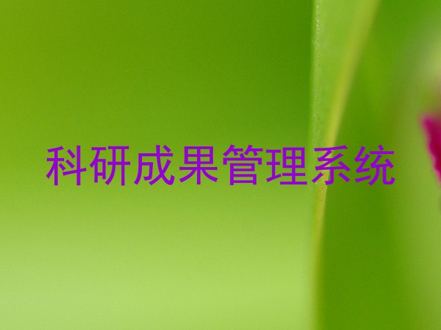 科研成果管理系统