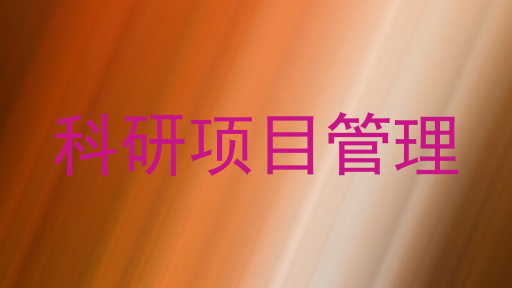 科研项目管理