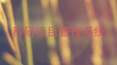科研项目管理系统