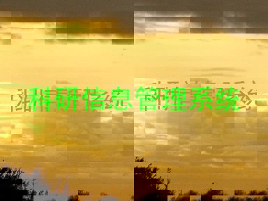 科研信息管理系统