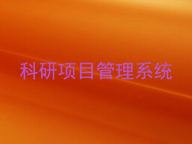 科研项目管理系统