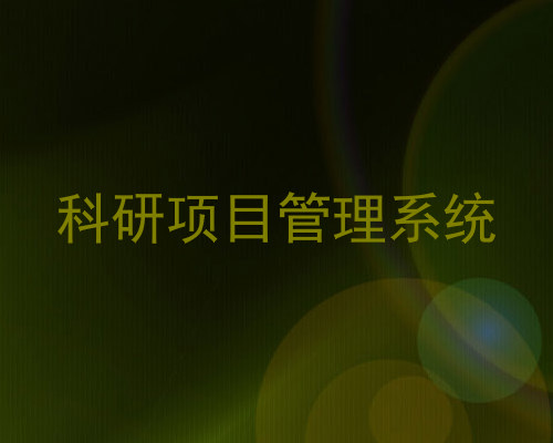 科研项目管理系统