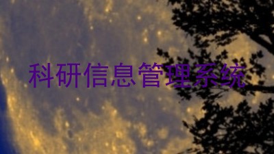 科研信息管理系统