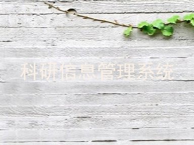 科研信息管理系统