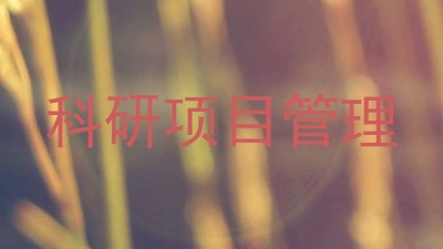 科研项目管理
