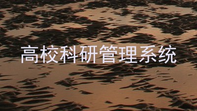 高校科研管理系统