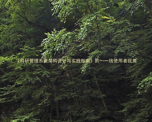 《科研管理系统架构设计与实践指南》的…一线使用者视角