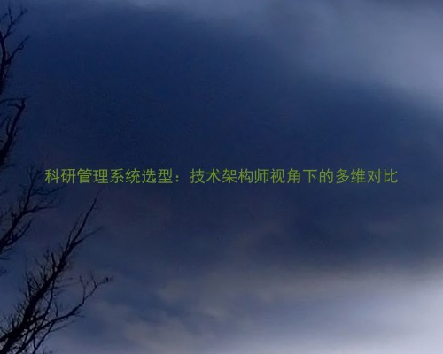 科研管理系统选型:技术架构师视角下的多维对比