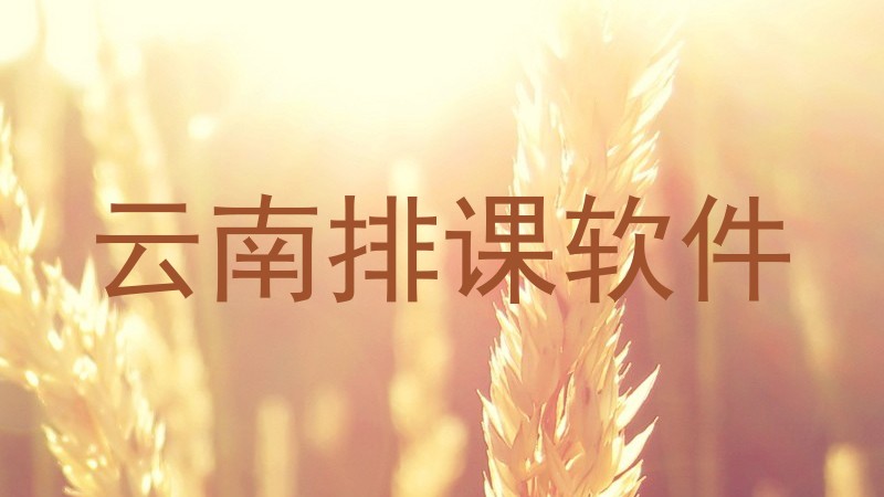 云南排课软件